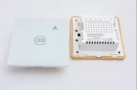 Công tắc Vconnex chống giật cho bình nước nóng – Vuông – Viền Nhôm- Trắng