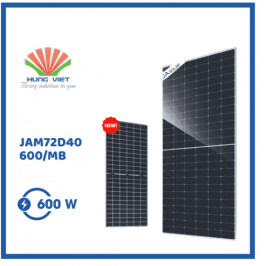 Tấm pin JA 600Wp Ntype hai mặt kính - JAM72D40 600/MB