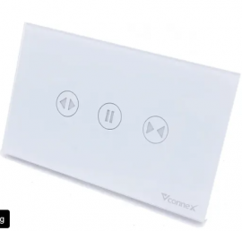 Công tắc rèm đơn wifi Vconnex không viền Hình chữ nhật