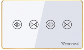 Công tắc rèm thông minh Vconnex - Dành cho rèm đôi  